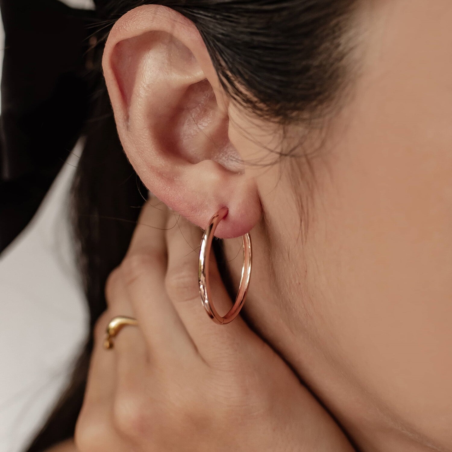 Chunky Große Creolen Sterlingsilber